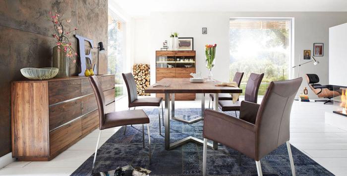 Bild 4, Fargo Valnöt M-Ben Rostfritt Stål (C1) - LIB - Bonus Möbler