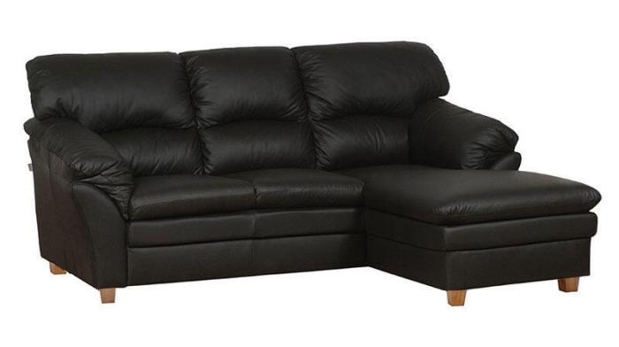 Bild 2, Valetta Läder Divan Höger | Hjort Knudsen | Bonus Möbler