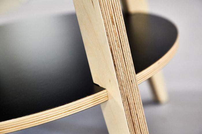 Bild 3, Eagle Laminat Ø80 cm Svart Laminat | Bordbirger | Bonus Möbler