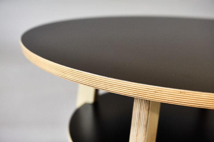 Bild 4, Eagle Laminat Ø80 cm Svart Laminat | Bordbirger | Bonus Möbler