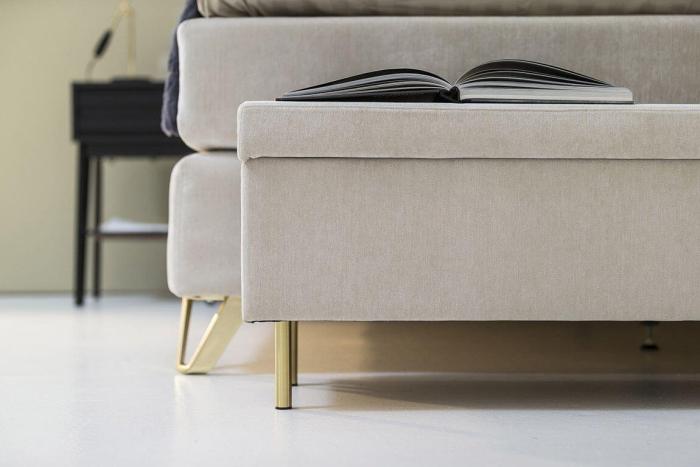 Bild 2, Runt Smalt Stål Metallben Matt Mässing 14 cm | Jensen Beds | Bonus Möbler