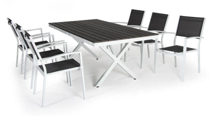 Bild 2, Leone Mattvit / Grå 200X100 cm - Brafab - Bonus Möbler