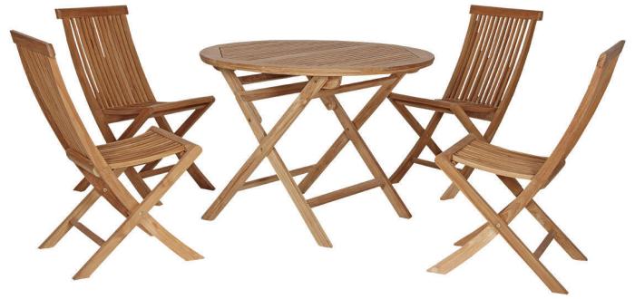 Bild 2, Turin Ø100 cm Teak - Brafab - Bonus Möbler