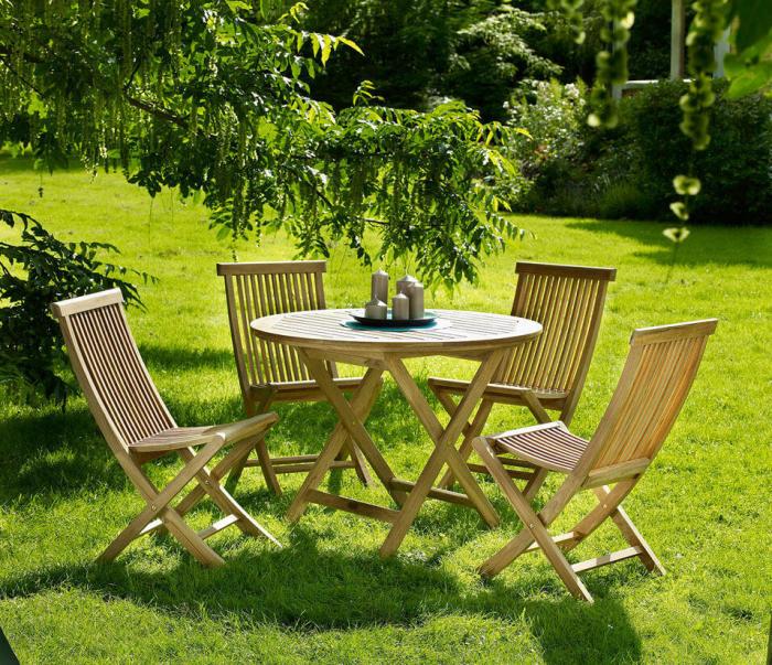 Bild 4, Turin Ø100 cm Teak - Brafab - Bonus Möbler