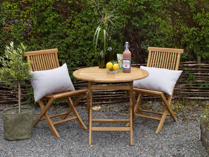 Bild 2, Turin Ø80 cm Teak - Brafab - Bonus Möbler