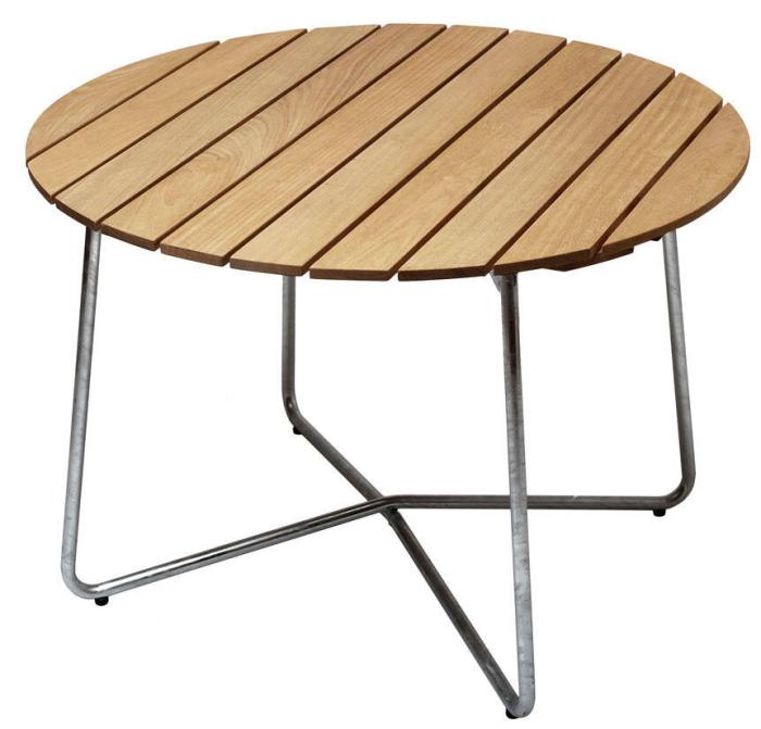 Bild 2, Bordsskiva Ø100 cm till bord 9A/9B 100 Obehandlad Ek - Grythyttan Stålmöbler - Bonus Möbler