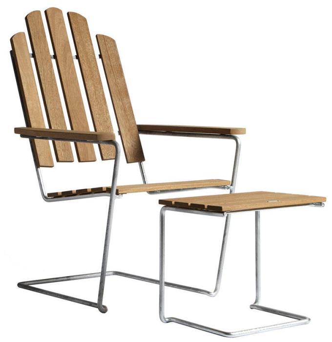 Bild 2, Pall A3 Oljad Ek / Varmförzinkat Stativ | Grythyttan Stålmöbler | Bonus Möbler