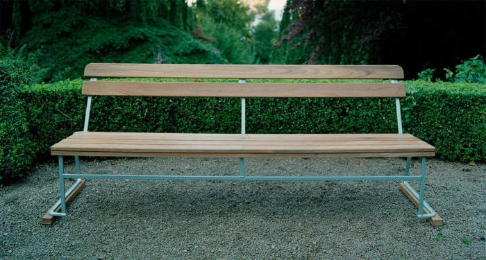 Bild 4, Soffa 5 Obehandlad Teak / Varmförzinkat Stativ - Grythyttan Stålmöbler - Bonus Möbler