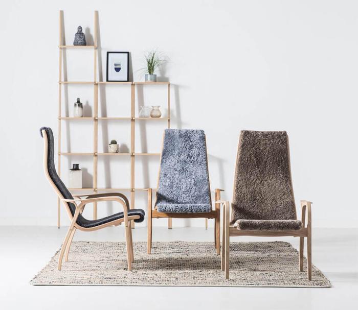 Bild 10, Lamino Oljad Ek Fårskinn Black | Swedese | Bonus Möbler