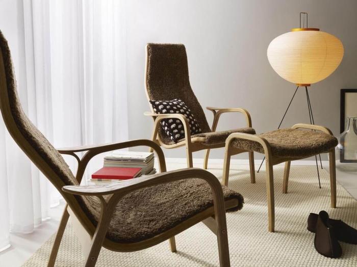 Bild 9, Lamino Oljad Ek Fårskinn Black | Swedese | Bonus Möbler