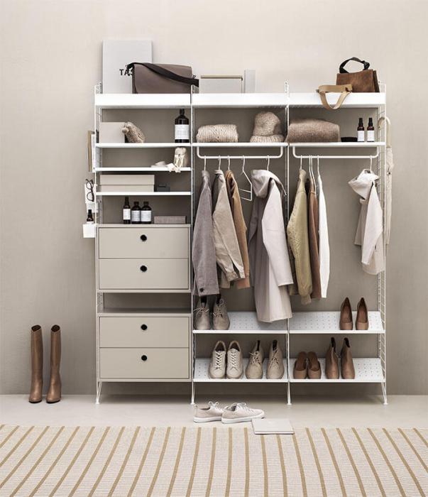 Bild 9, String Stång För Metallhyllplan 78 cm Vit | String | Bonus Möbler