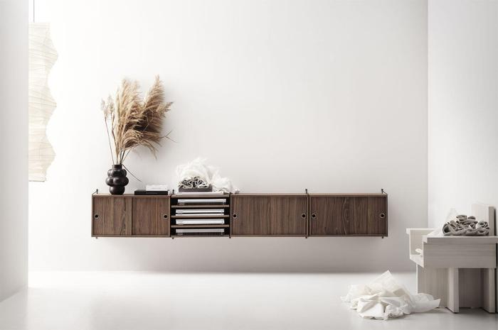 Bild 4, String Skåp med Skjutdörrar 78X20 cm Valnöt | String | Bonus Möbler