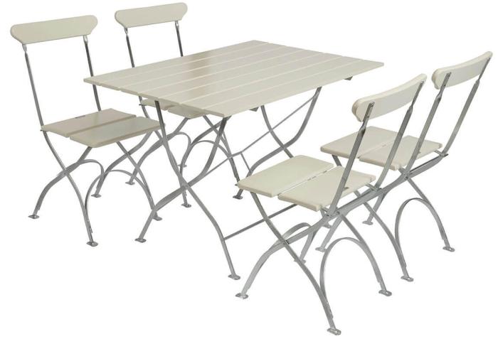 Bild 12, Bryggeribord 110X70 cm Vitlackad Ek / Varmförzinkat Stativ - Grythyttan Stålmöbler - Bonus Möbler