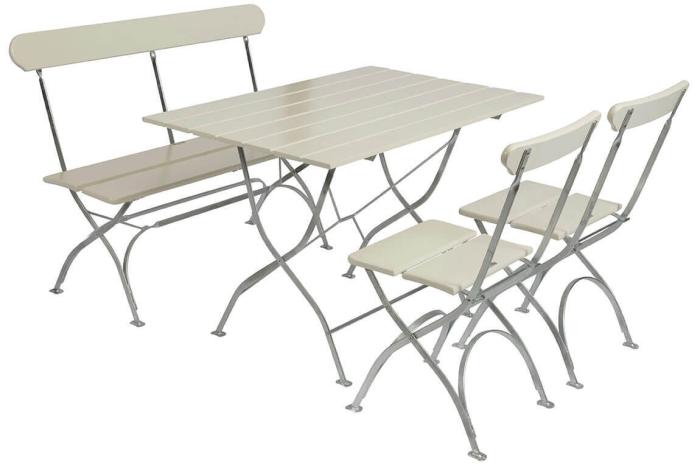 Bild 11, Bryggeribord 110X70 cm Vitlackad Ek / Varmförzinkat Stativ - Grythyttan Stålmöbler - Bonus Möbler