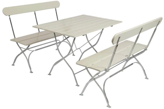 Bild 13, Bryggeribord 110X70 cm Vitlackad Ek / Varmförzinkat Stativ - Grythyttan Stålmöbler - Bonus Möbler