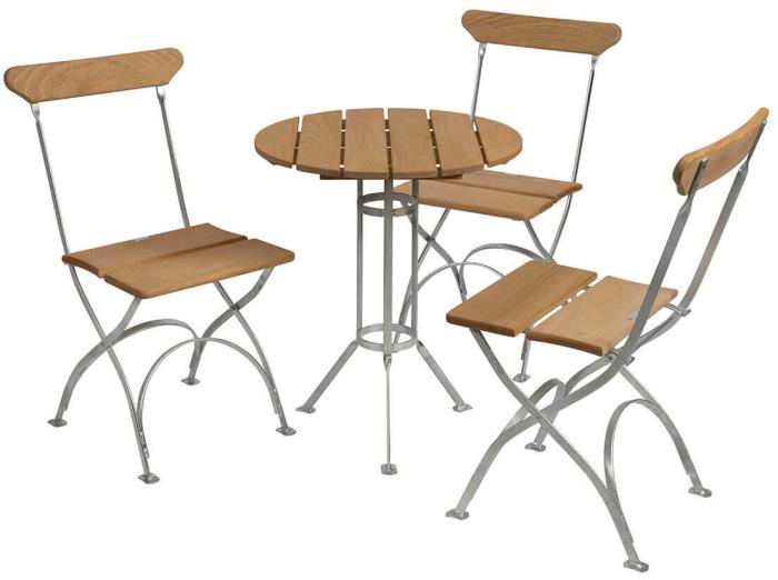 Bild 10, Bryggeristol Oljad Ek / Varmförzinkat Stativ | Grythyttan Stålmöbler | Bonus Möbler