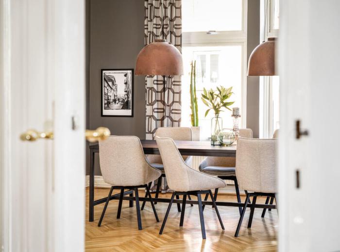 Bild 12, Alison Metallben / Tyg Beige tyg | Rowico Home | Bonus Möbler