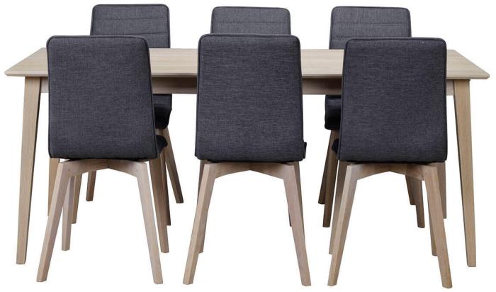 Bild 2, Filippa 180 och Gracy Vitpigmenterad ek - Rowico Home - Bonus Möbler