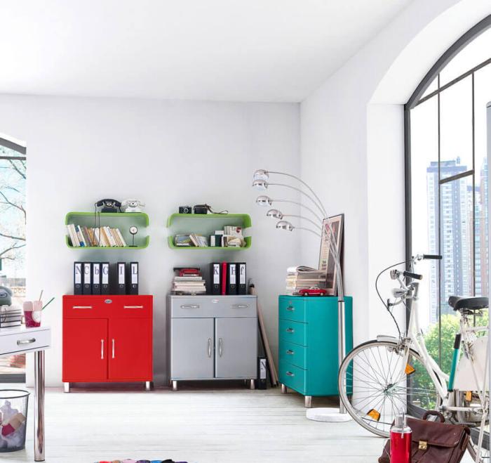 Bild 15, Malibu B86 cm 4 lådor Röd | Utgått | Bonus Möbler