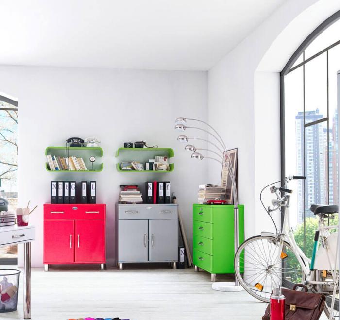 Bild 16, Malibu B86 cm 4 lådor Röd | Utgått | Bonus Möbler