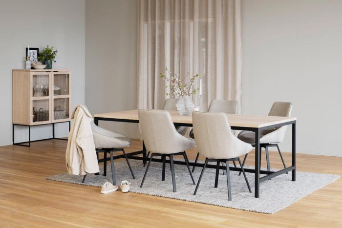 Bild 16, Alison Metallben / Tyg Beige tyg | Rowico Home | Bonus Möbler