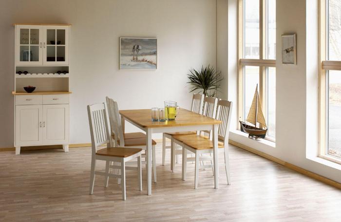 Bild 3, Boden 140-185X90 cm Björk / Vitlack | Utgått | Bonus Möbler