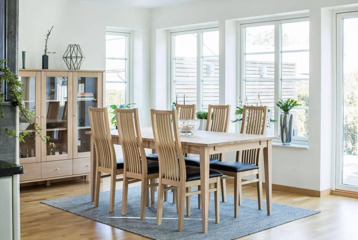 Bild 2, Garda 180X95 cm och Allegro Vitoljad Ek Läderstolar | Torkelson | Bonus Möbler