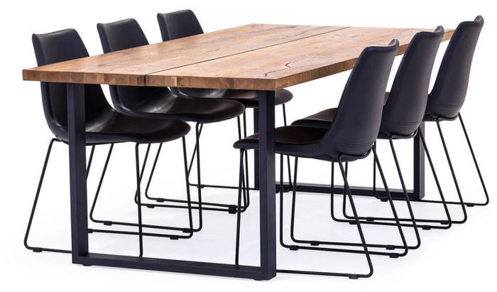 Bild 2, Fly Svart PU Svart Metall Underrede | Torkelson | Bonus Möbler