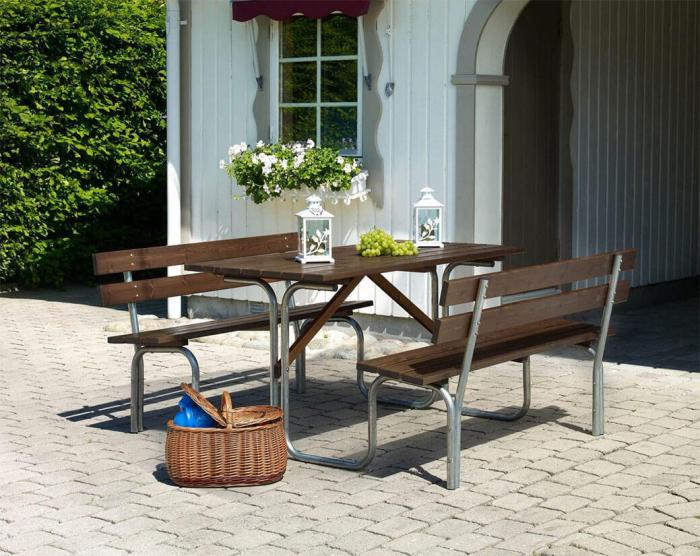 Bild 2, Skuru stålpicnic Javabrun - Brafab - Bonus Möbler