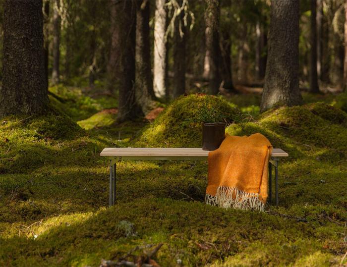 Bild 4, Bänk 8 Oljad Furu / Varmförzinkat Stativ - Grythyttan Stålmöbler - Bonus Möbler