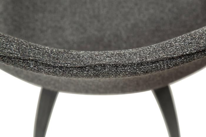 Bild 6, Glee Bouclétyg, svarta ben Pebble Grey | Dan-Form | Bonus Möbler