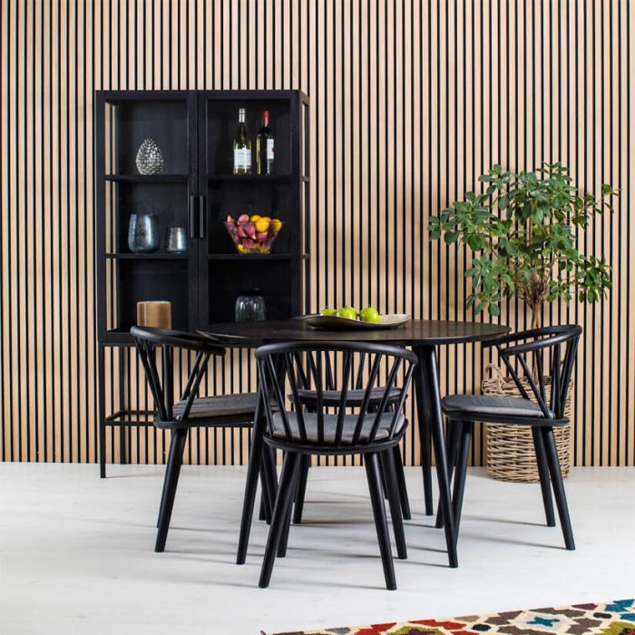 Bild 2, Miles Ø110 cm 4-ben Svart Ask | Torkelson | Bonus Möbler