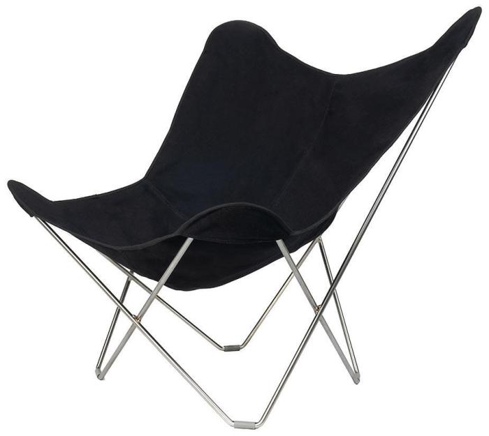 Bild 2, Cotton Canvas Mariposa utan läderhörn Black | Cuero Design | Bonus Möbler