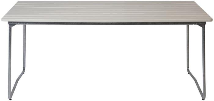 Bild 3, Bord B31 170 och Stol 1 Vitlackad Ek / Varmförzinkat Stativ - Grythyttan Stålmöbler - Bonus Möbler