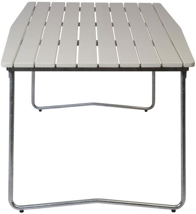 Bild 4, Bord B31 170 och Stol 1 Vitlackad Ek / Varmförzinkat Stativ - Grythyttan Stålmöbler - Bonus Möbler