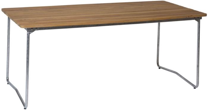 Bild 2, Bord B31 170 och Fåtölj A2 Obehandlad Teak / Varmförzinkat Stativ | Grythyttan Stålmöbler | Bonus Möbler