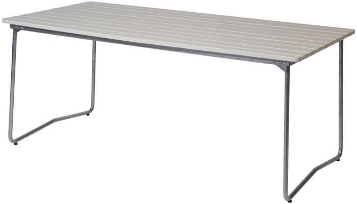 Bild 2, Bord B31 170 och Stol 1 Vitlackad Ek / Varmförzinkat Stativ - Grythyttan Stålmöbler - Bonus Möbler