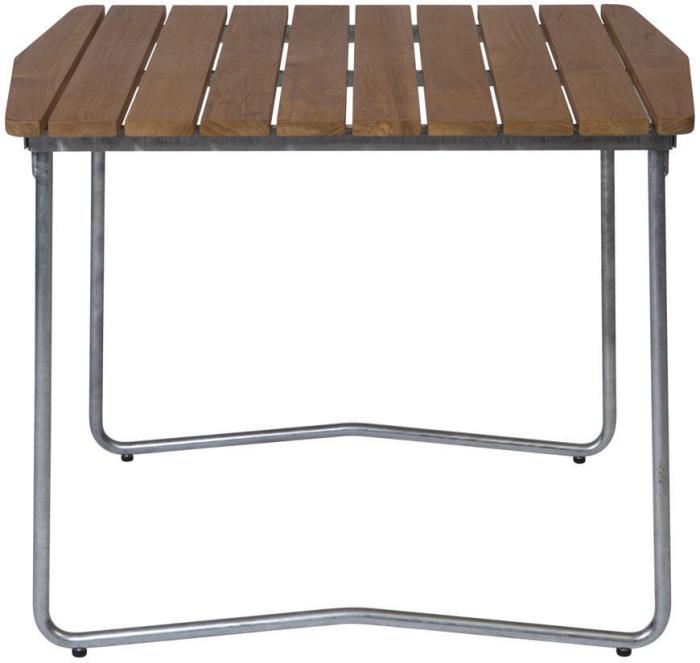 Bild 4, Bord B31 84 och Stol 1 Obehandlad Teak / Varmförzinkat Stativ - Grythyttan Stålmöbler - Bonus Möbler