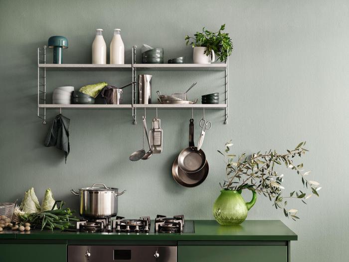 Bild 2, String Krokar För Metallhyllplan 5-Pack Rostfritt stål | String | Bonus Möbler