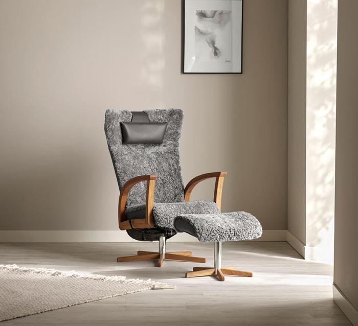 Bild 5, Ekenäs Snurr Fårskinn Grey | Bröderna Anderssons | Bonus Möbler
