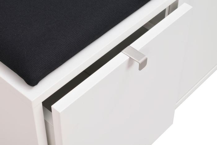 Bild 4, Confetti 3 Lådor Svart Tyg Vitlackad Björk | Rowico Home | Bonus Möbler