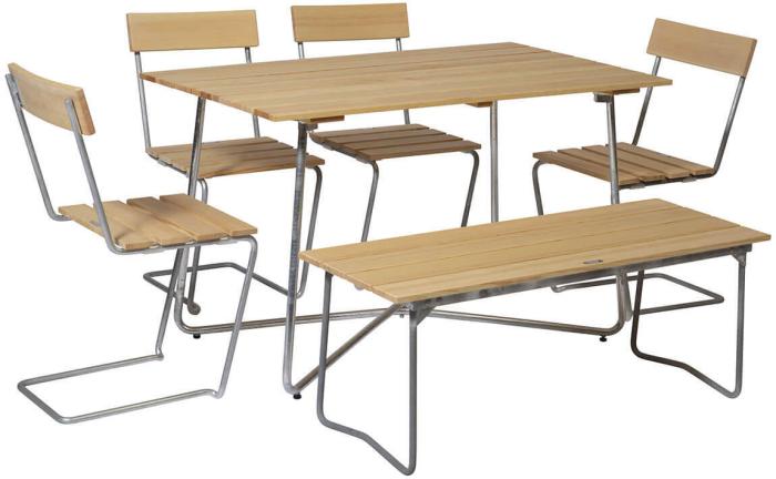 Bild 8, Stol 1 Oljad Furu / Varmförzinkat Stativ | Grythyttan Stålmöbler | Bonus Möbler