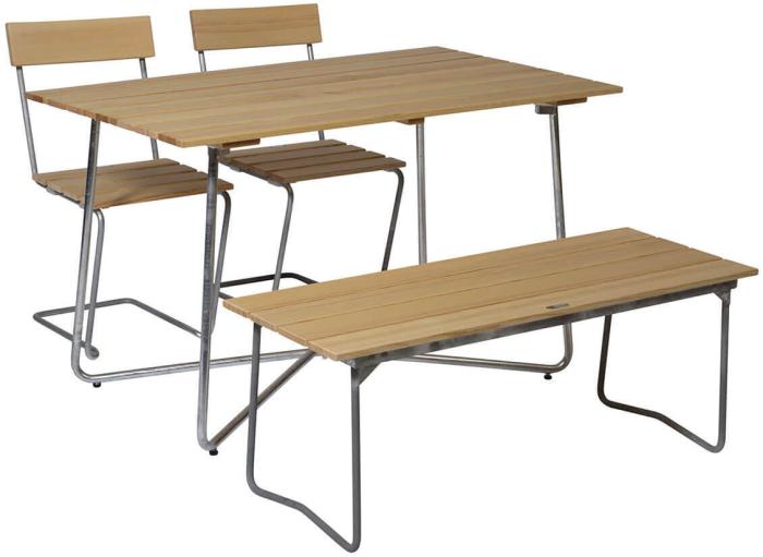 Bild 7, Stol 1 Oljad Furu / Varmförzinkat Stativ | Grythyttan Stålmöbler | Bonus Möbler