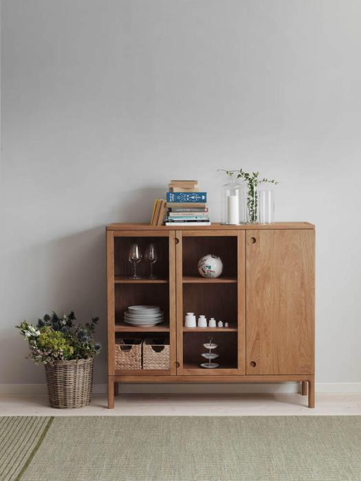 Bild 6, Prio Hög Ek Glasdörrar / trädörr | Stolab | Bonus Möbler