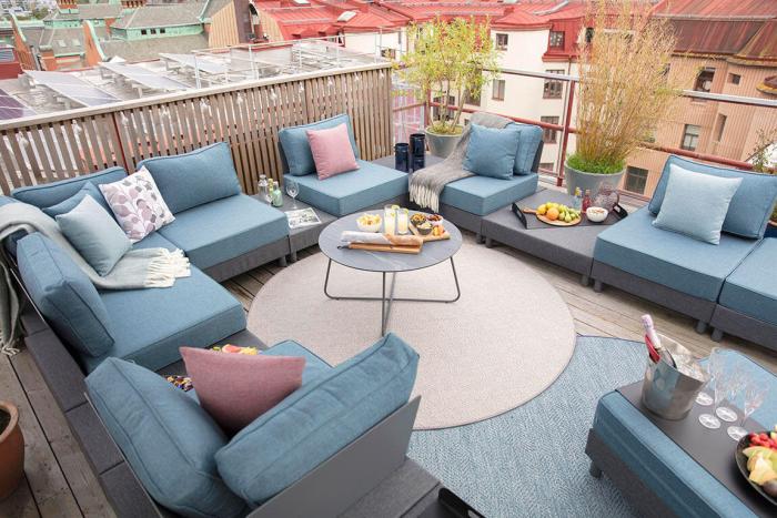 Bild 6, Taverny Ø85 cm Antracit / Aluminium antracit - Brafab - Bonus Möbler