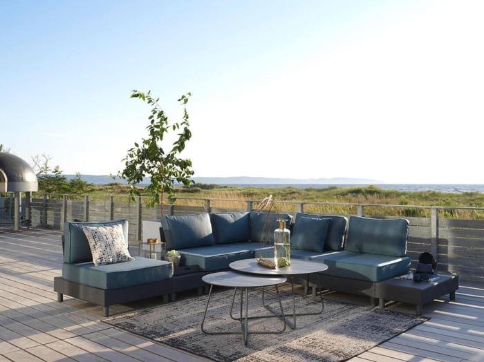 Bild 4, Taverny Ø85 cm Antracit / Aluminium antracit - Brafab - Bonus Möbler