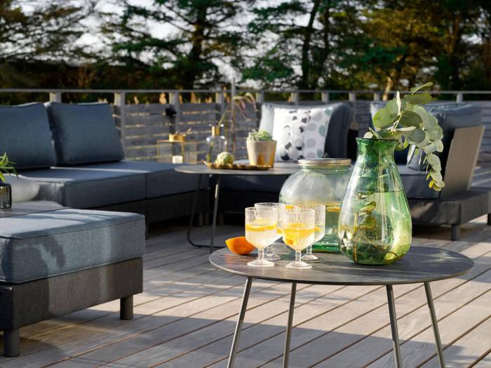 Bild 5, Taverny Ø85 cm Antracit / Aluminium antracit - Brafab - Bonus Möbler