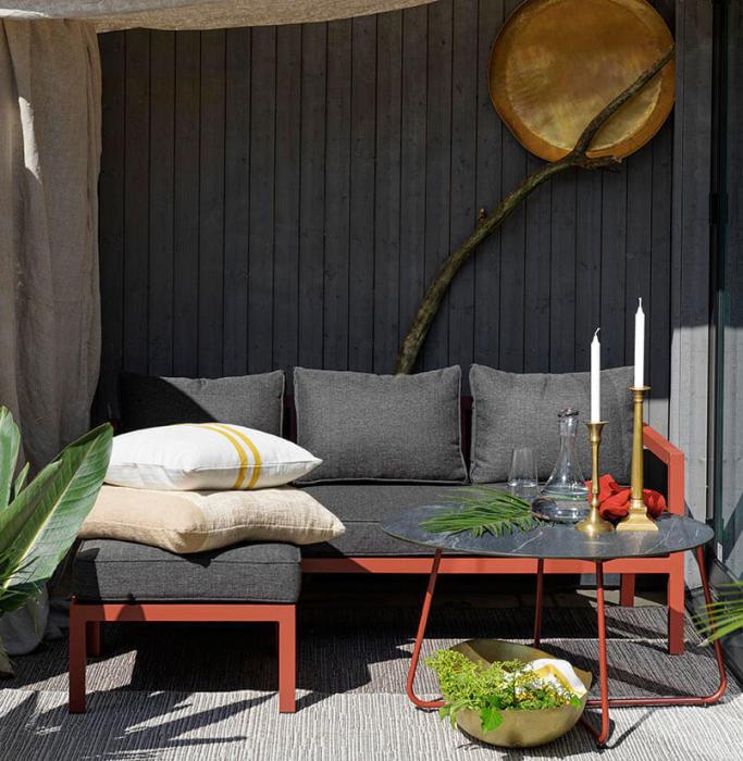 Bild 8, Taverny Ø85 cm Antracit / Aluminium antracit - Brafab - Bonus Möbler