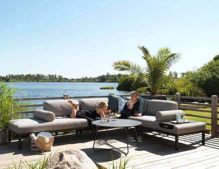 Bild 9, Taverny Ø85 cm Antracit / Aluminium antracit - Brafab - Bonus Möbler