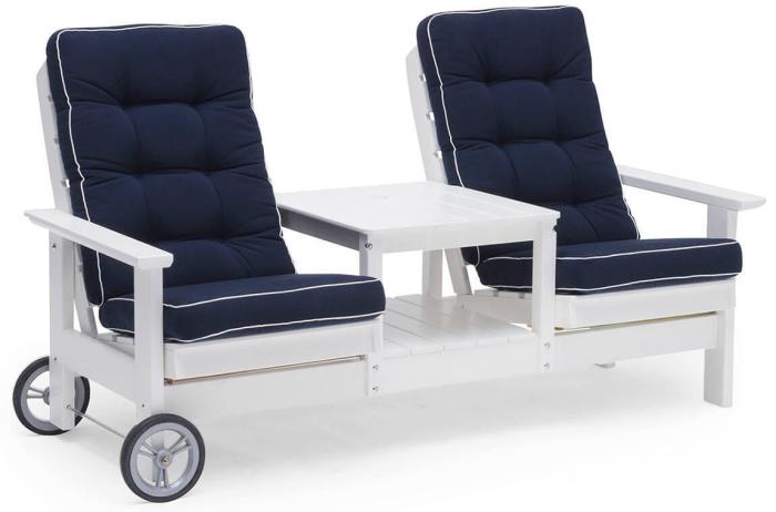 Bild 2, Texas 90 Hög 56 cm bred Navy med vit kant polyester - Hillerstorp - Bonus Möbler